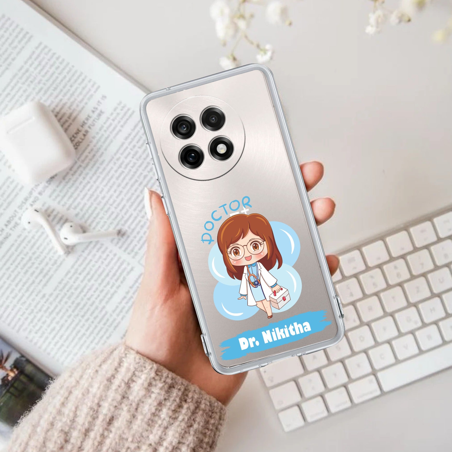 Future Doctor Customize Transparent Silicon Case For OnePlus 13R 5G