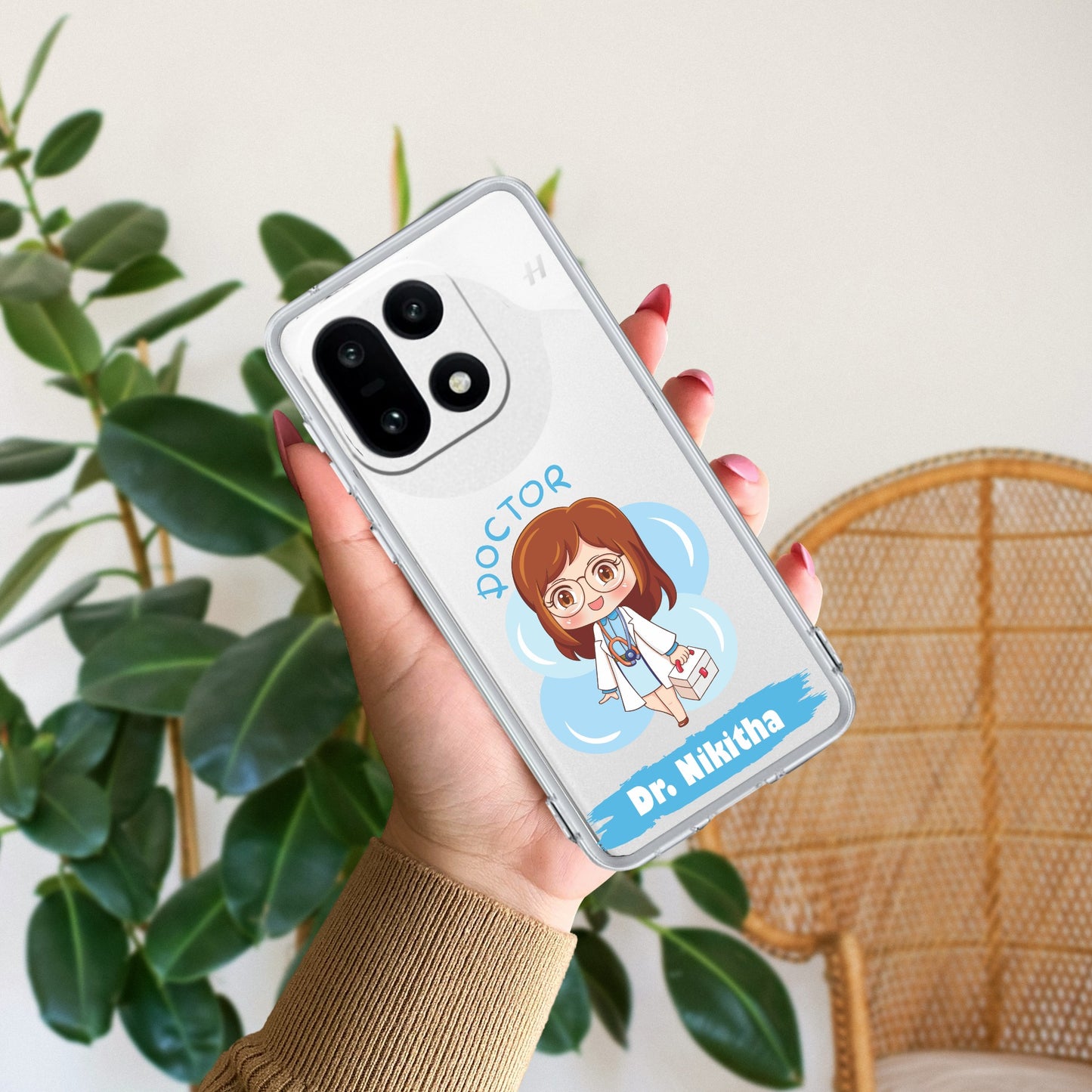Future Doctor Customize Transparent Silicon Case For OnePlus