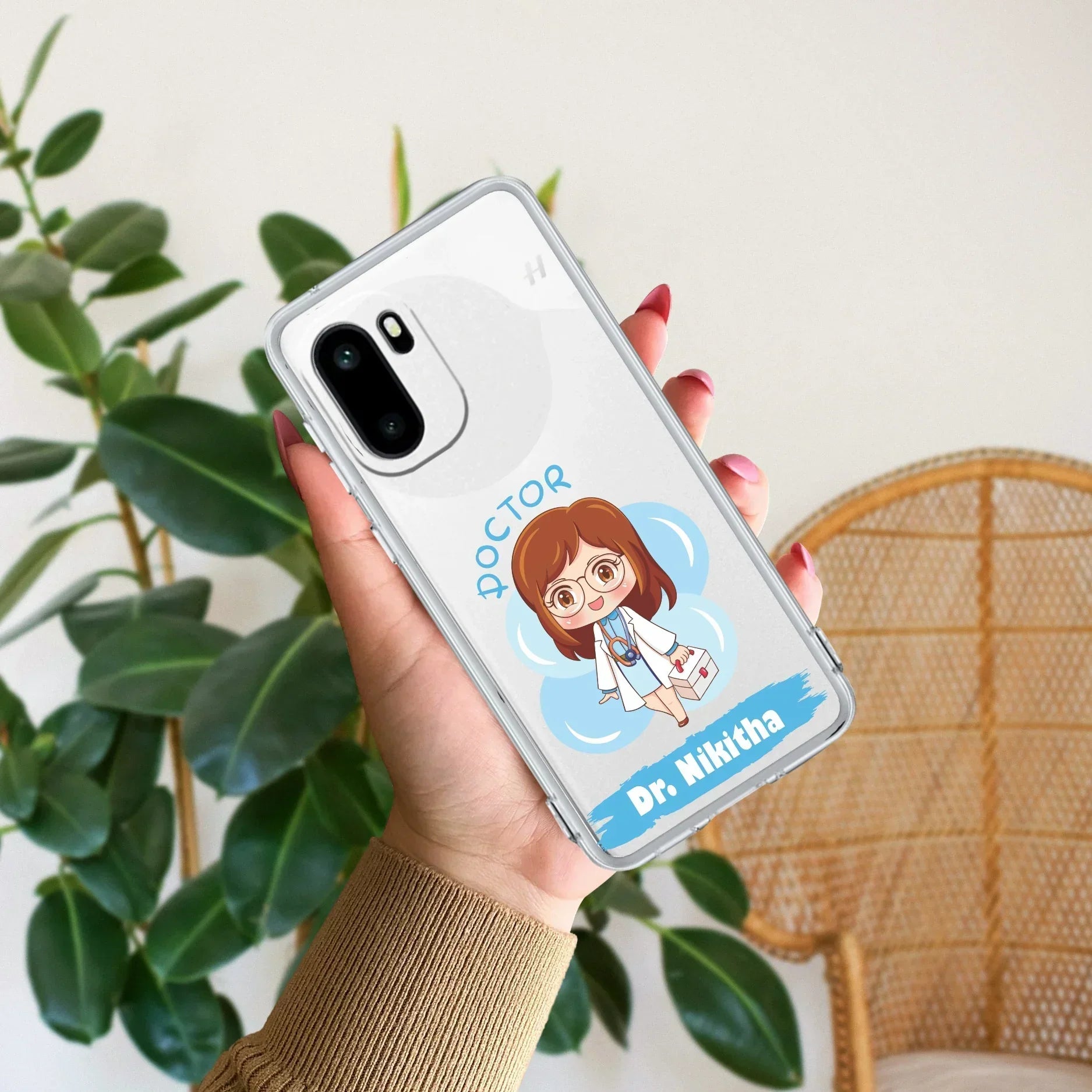Future Doctor Customize Transparent Silicon Case For OnePlus