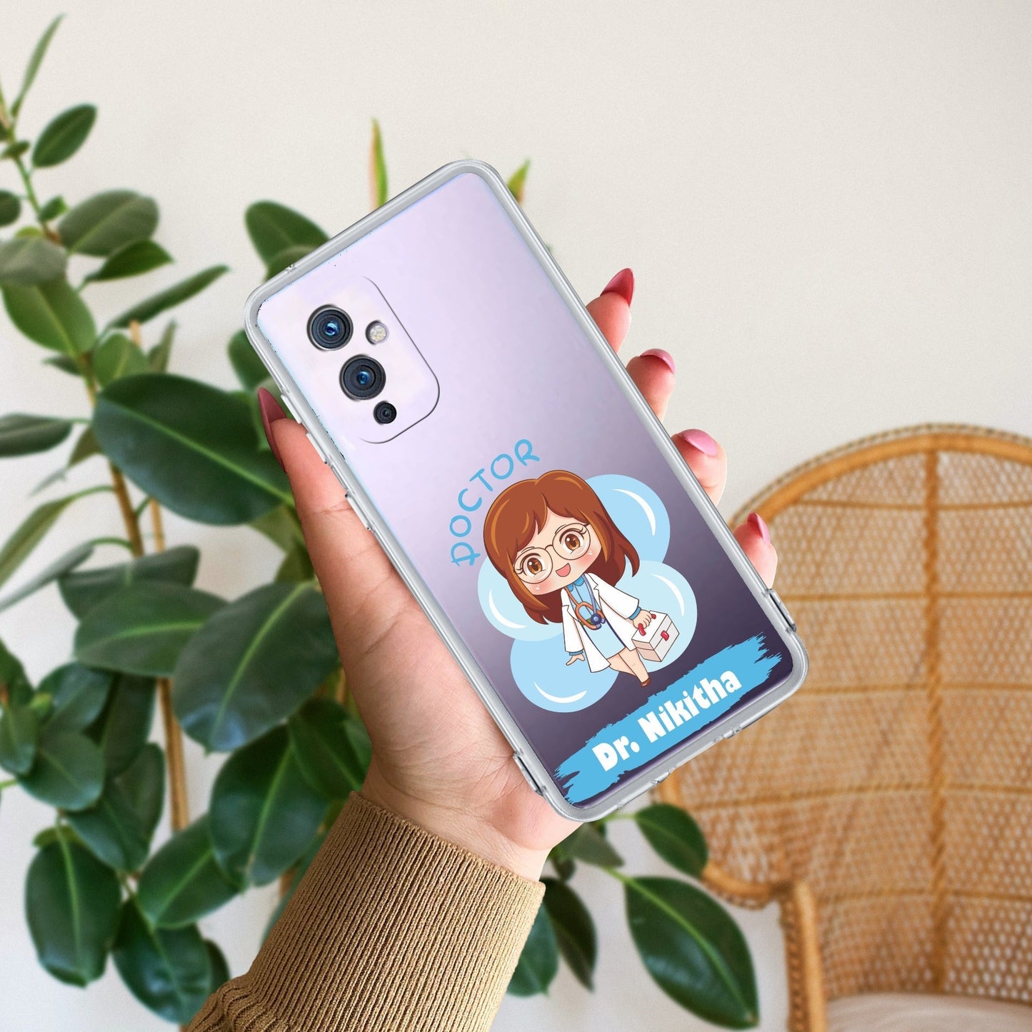 Future Doctor Customize Transparent Silicon Case For OnePlus