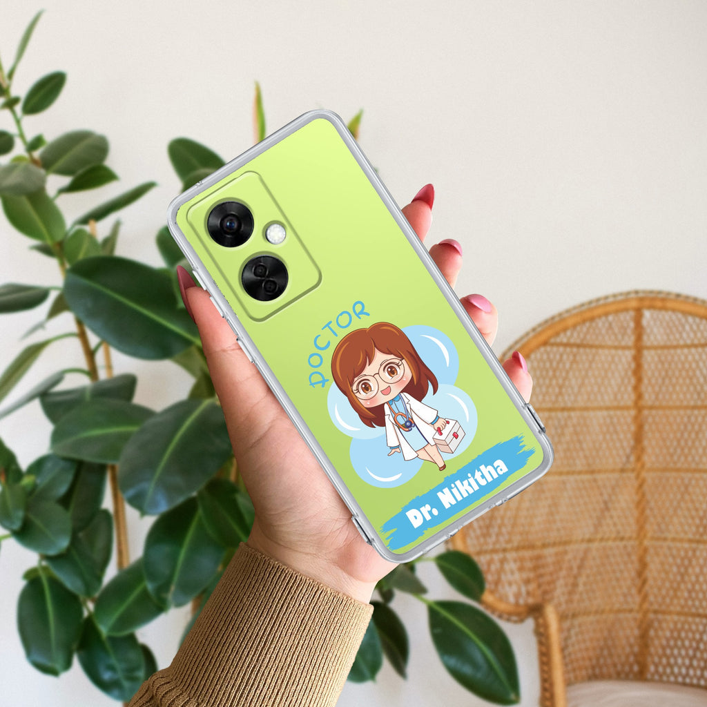 Future Doctor Customize Transparent Silicon Case For OnePlus Nord CE 3 Lite 5G
