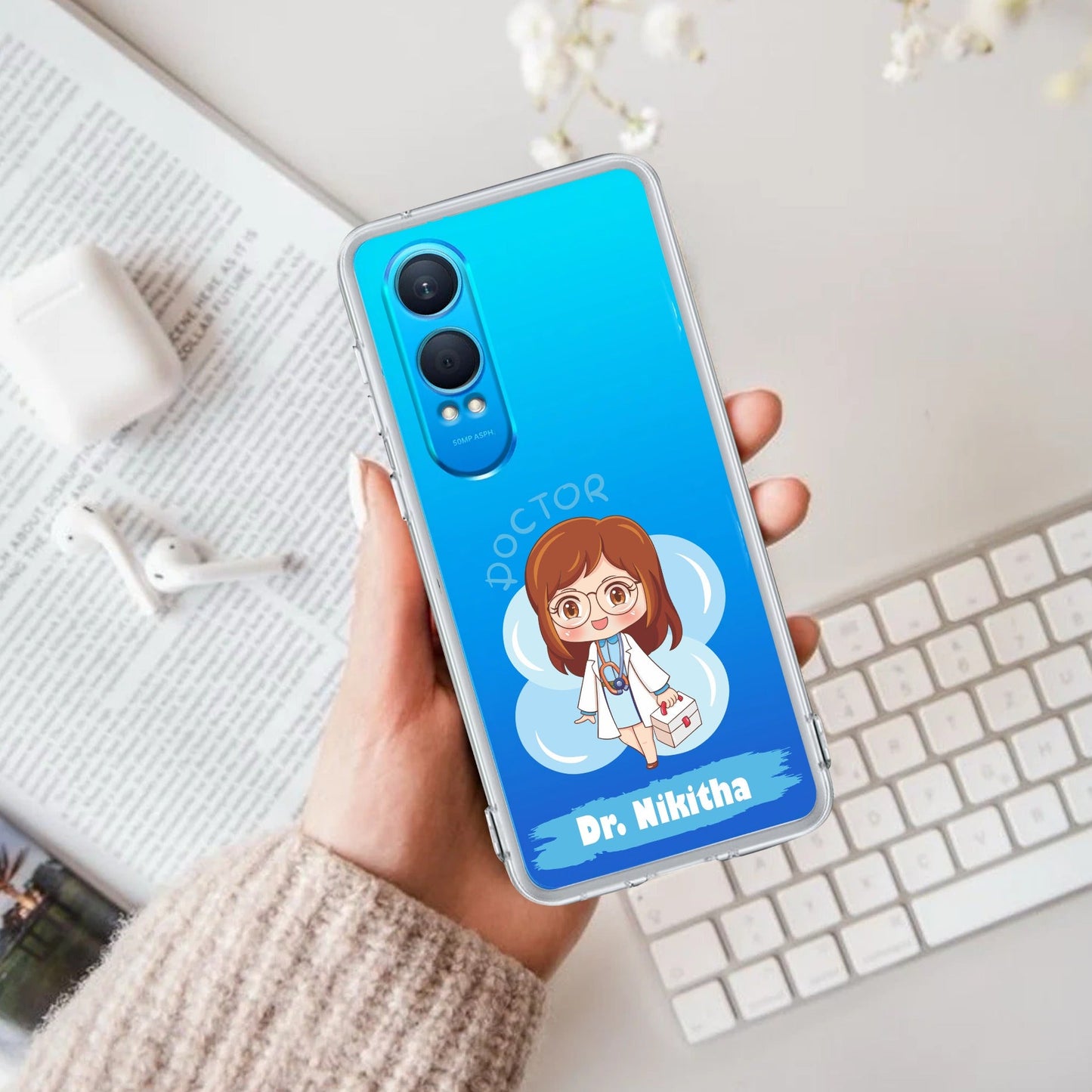 Future Doctor Customize Transparent Silicon Case For OnePlus