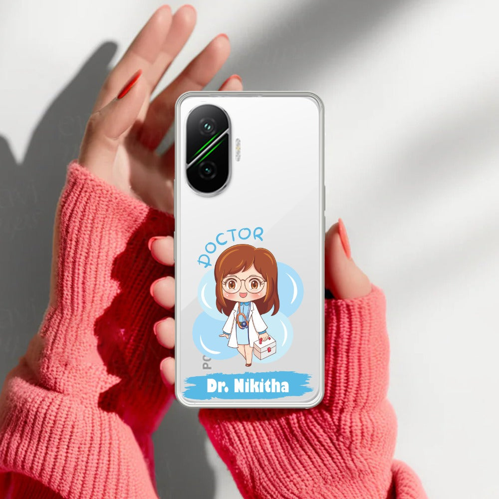 Future Doctor Customize Transparent Silicon Case For Poco