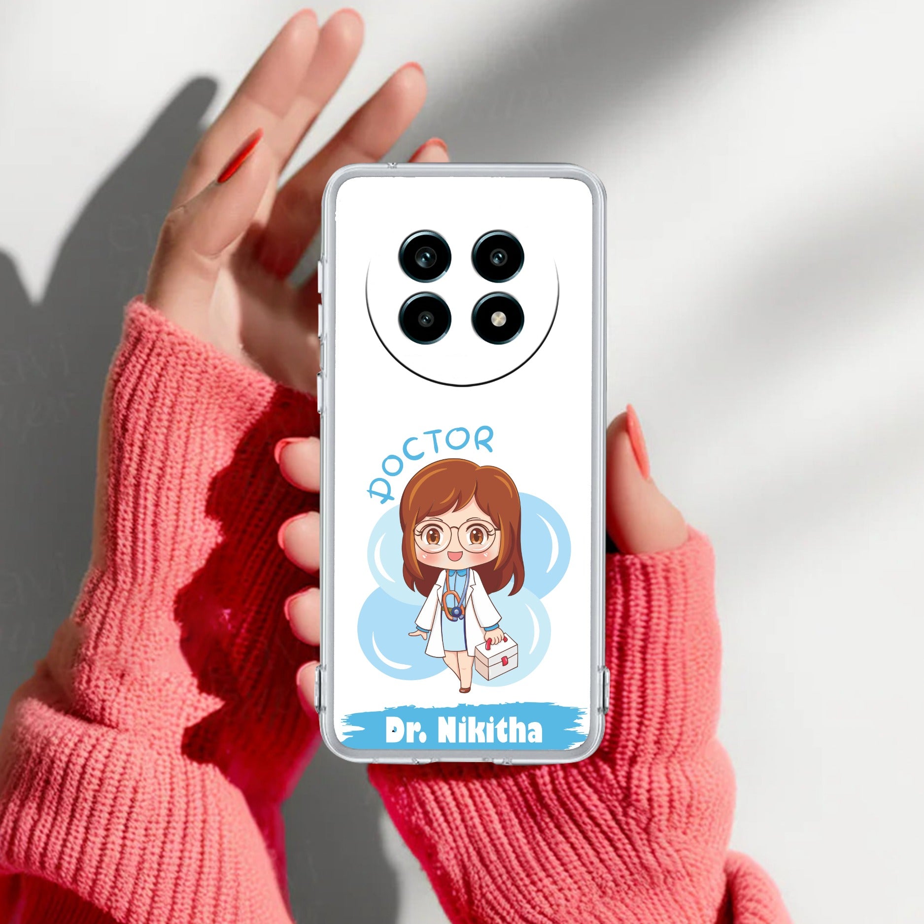 Future Doctor Customize Transparent Silicon Case For Realme 14 Pro Lite 5G