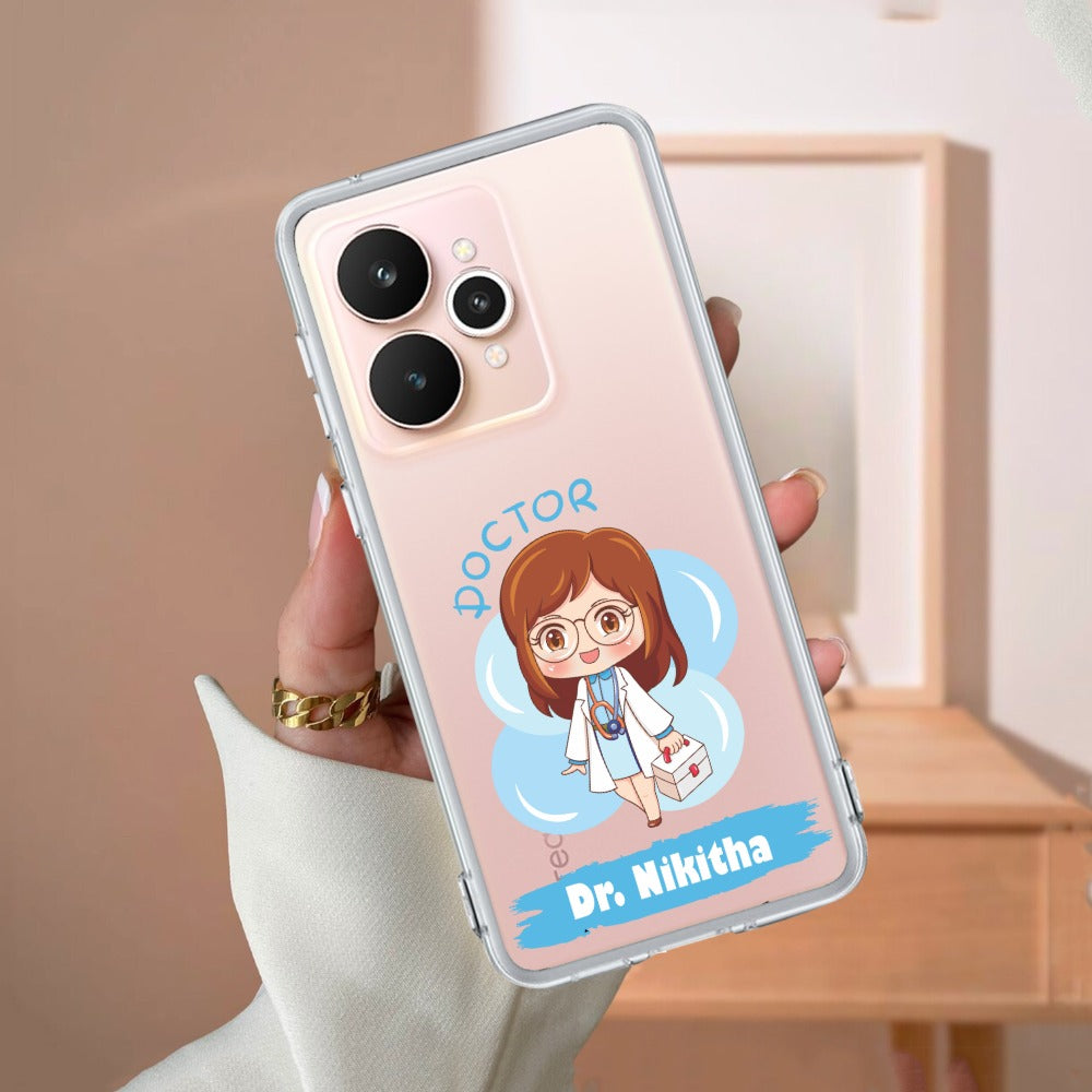 Future Doctor Customize Transparent Silicon Case For Realme/Narzo