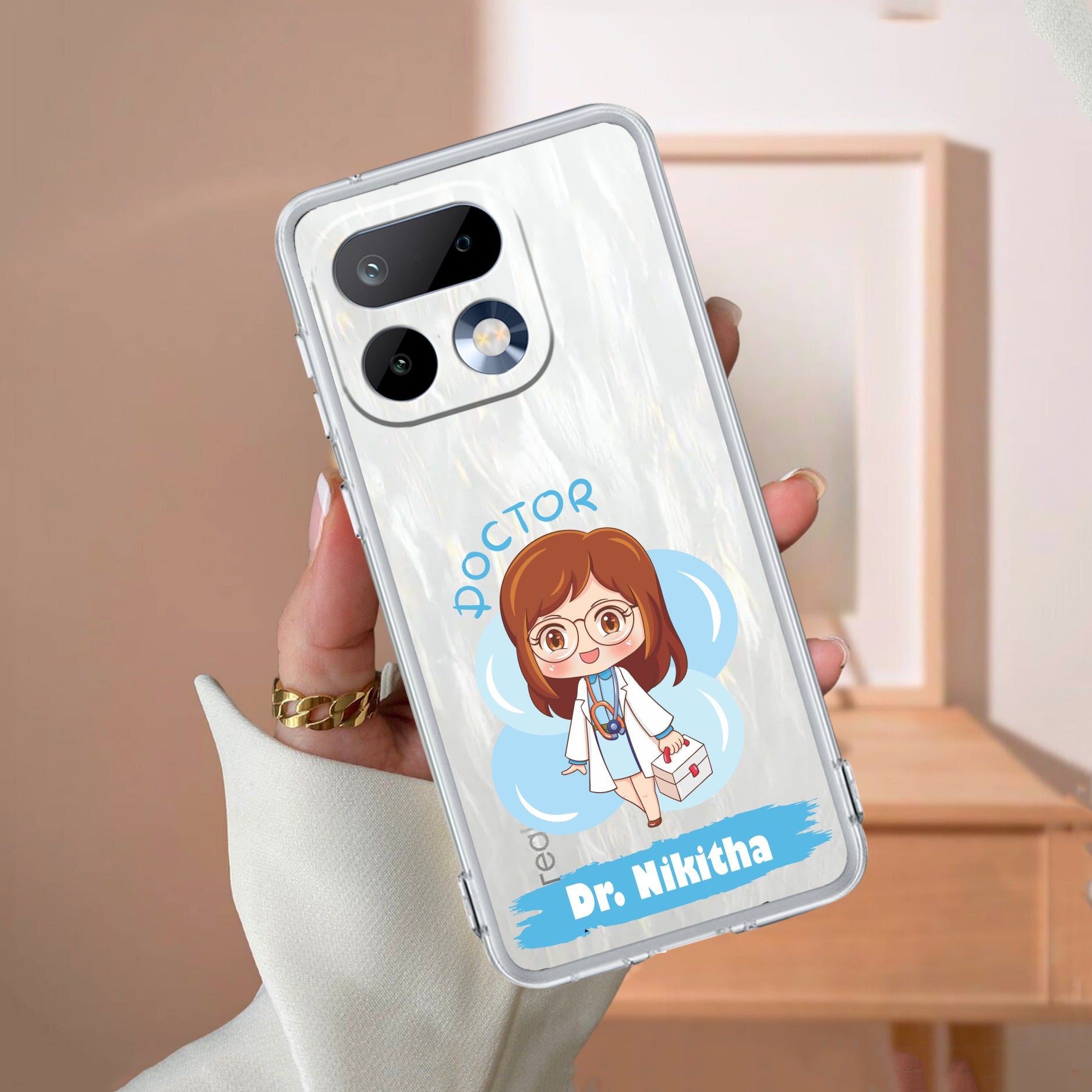 Future Doctor Customize Transparent Silicon Case For Realme 15T 5G