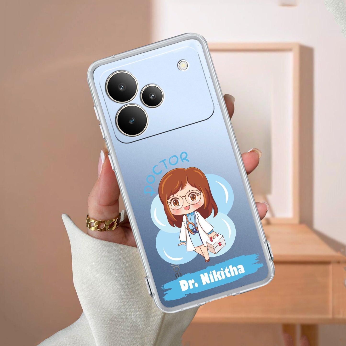 Future Doctor Customize Transparent Silicon Case For Realme/Narzo