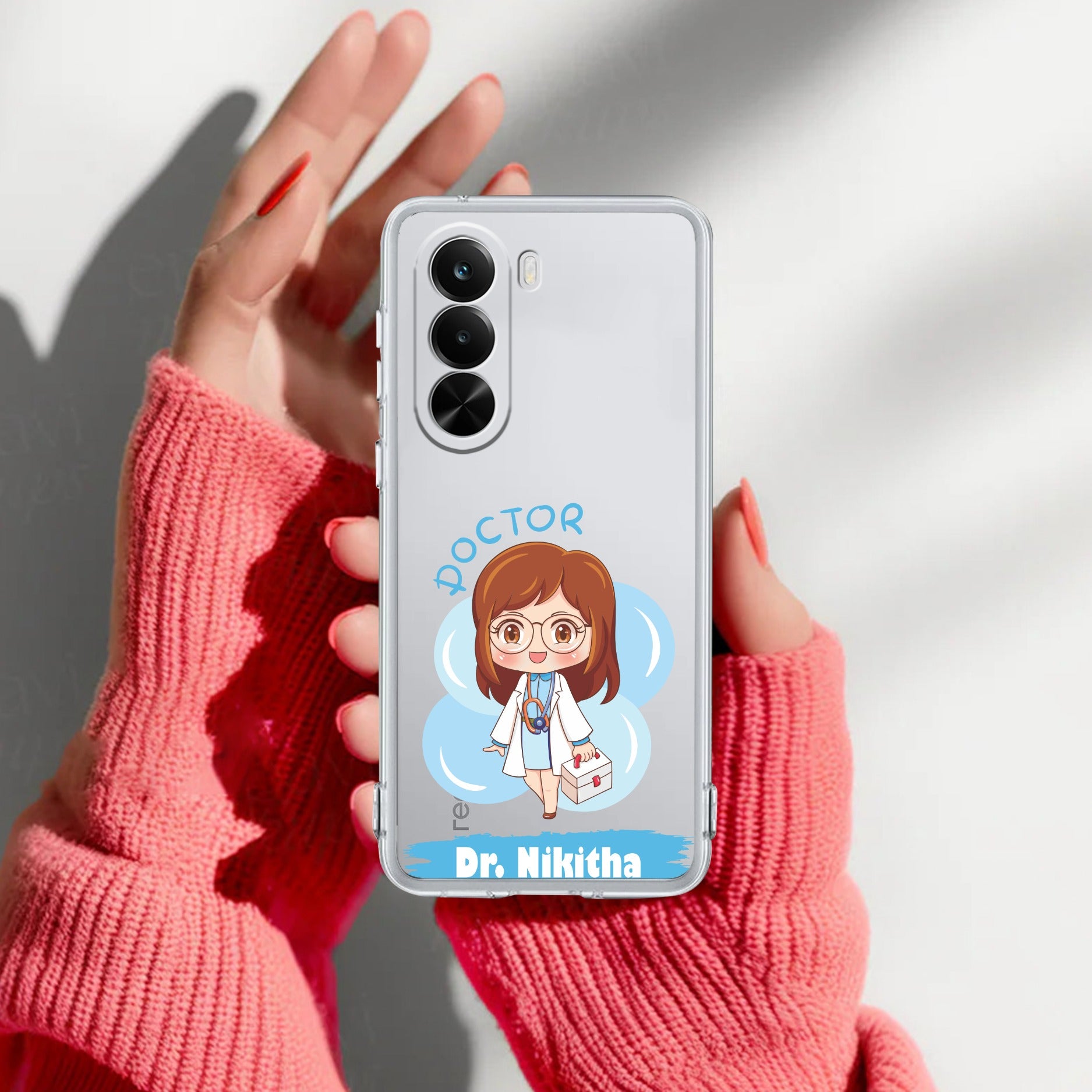 Future Doctor Customize Transparent Silicon Case For Realme P4x 5G
