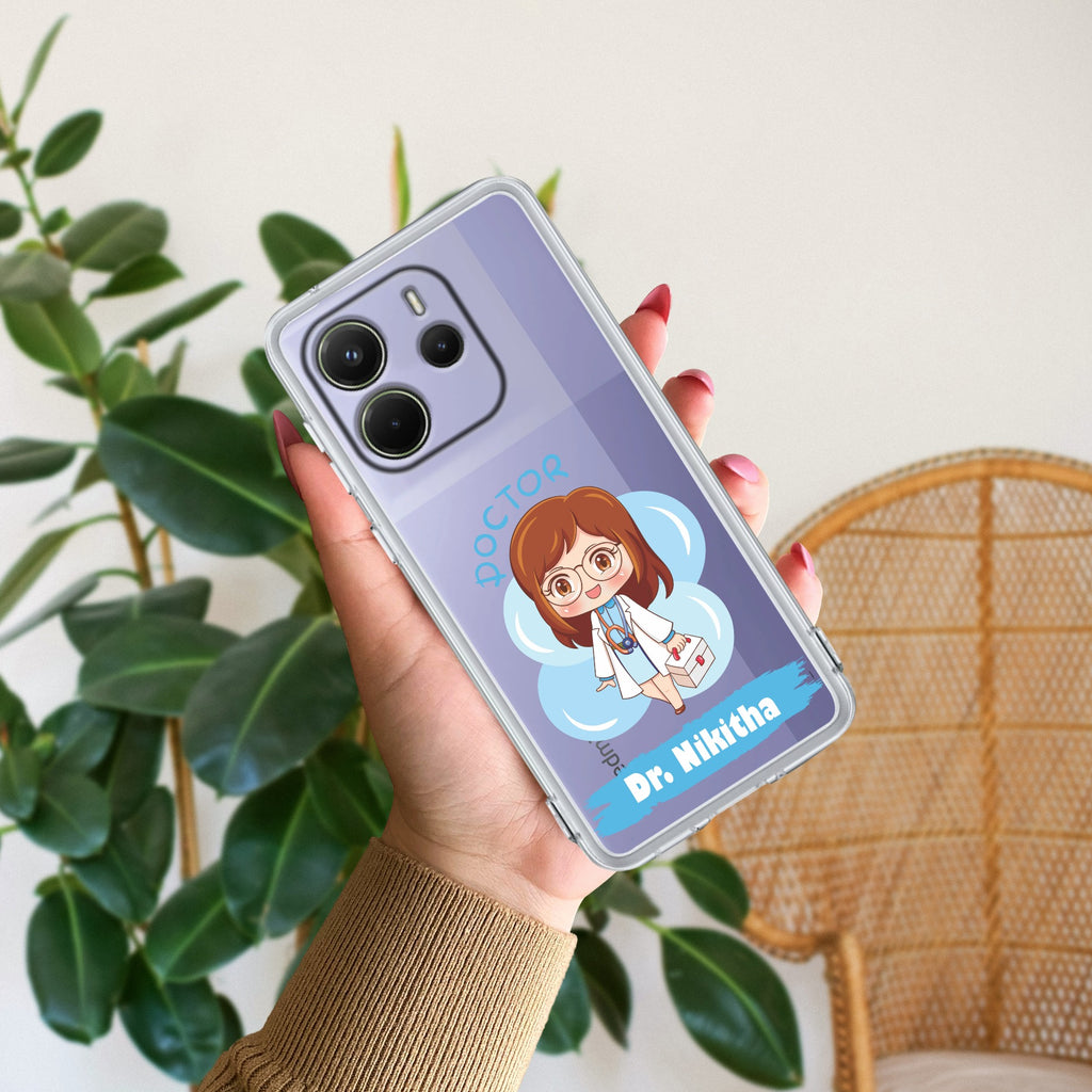 Future Doctor Customize Transparent Silicon Case For Redmi Note 15 5G