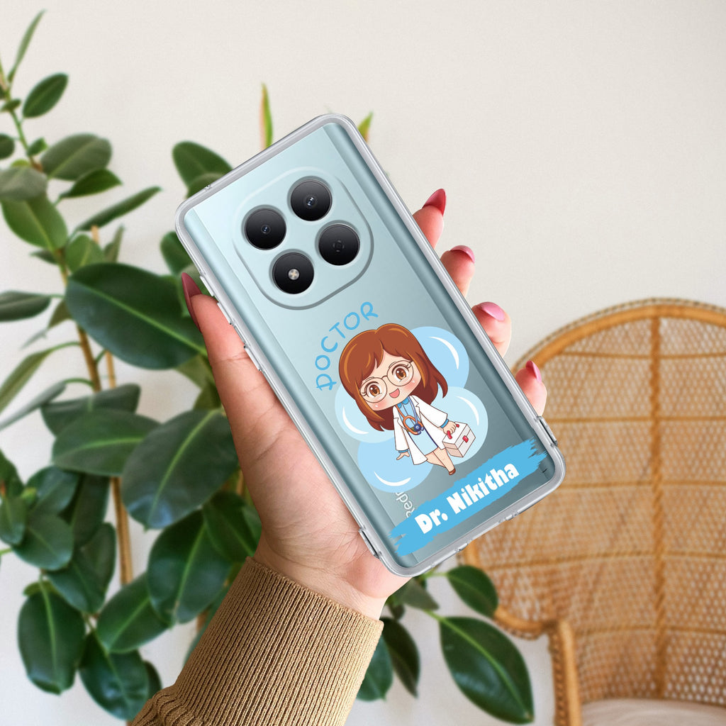 Future Doctor Customize Transparent Silicon Case For Redmi Note 15 Pro 5G