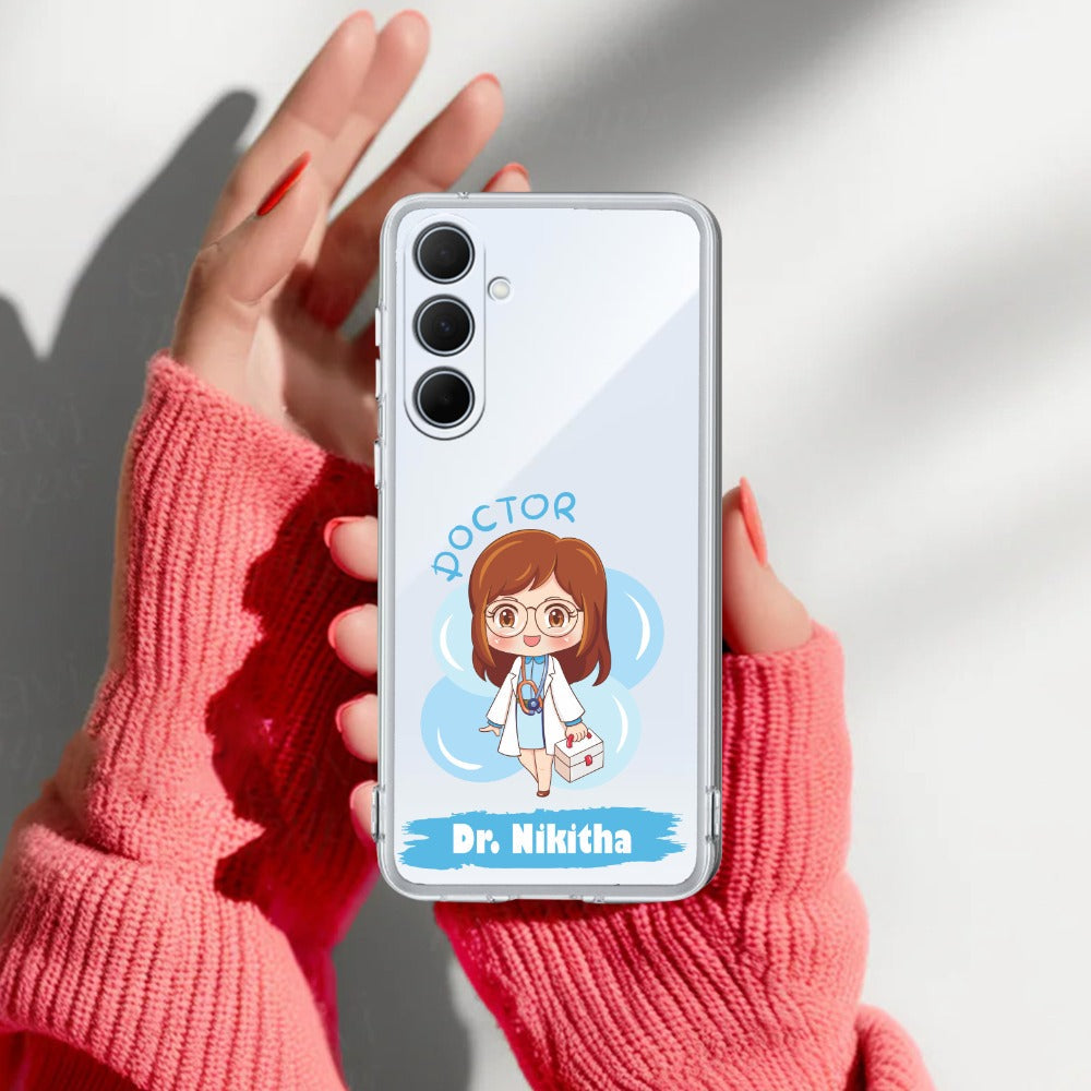 Future Doctor Customize Transparent Silicon Case For Samsung