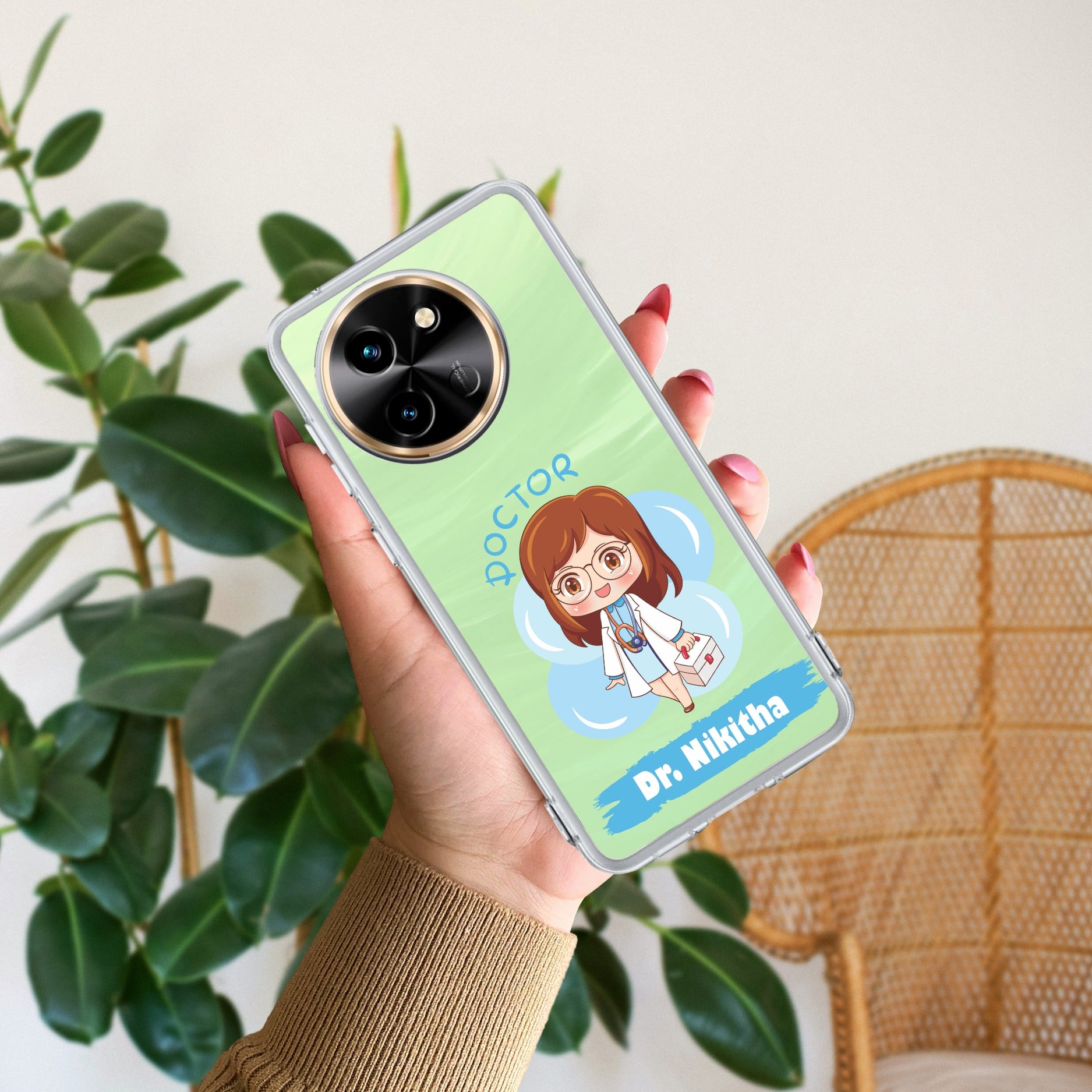 Future Doctor Customize Transparent Silicon Case For Vivo T3X 5G