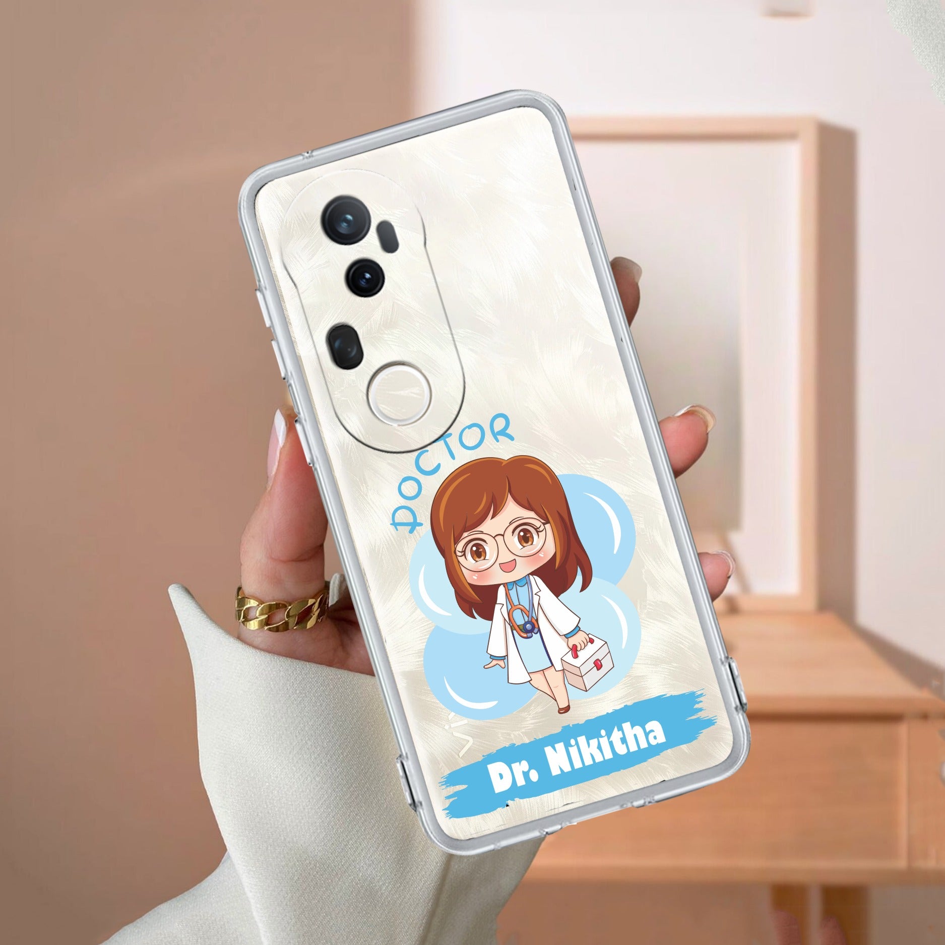 Future Doctor Customize Transparent Silicon Case For Vivo T4 Ultra 5G