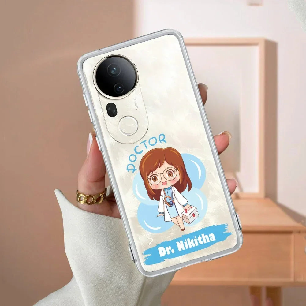 Future Doctor Customize Transparent Silicon Case For Vivo V20 SE