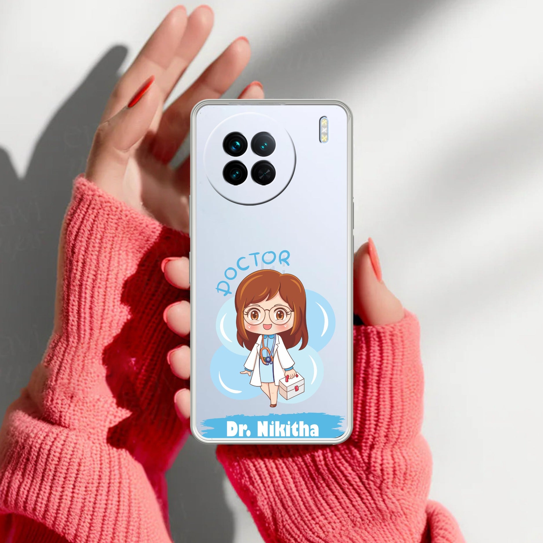 Future Doctor Customize Transparent Silicon Case For Vivo X90 5G