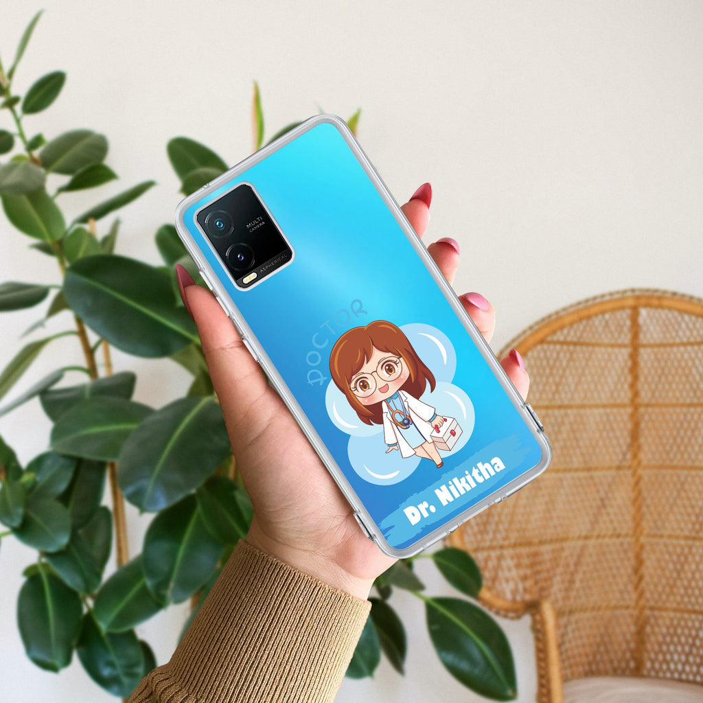 Future Doctor Customize Transparent Silicon Case For Vivo T1x