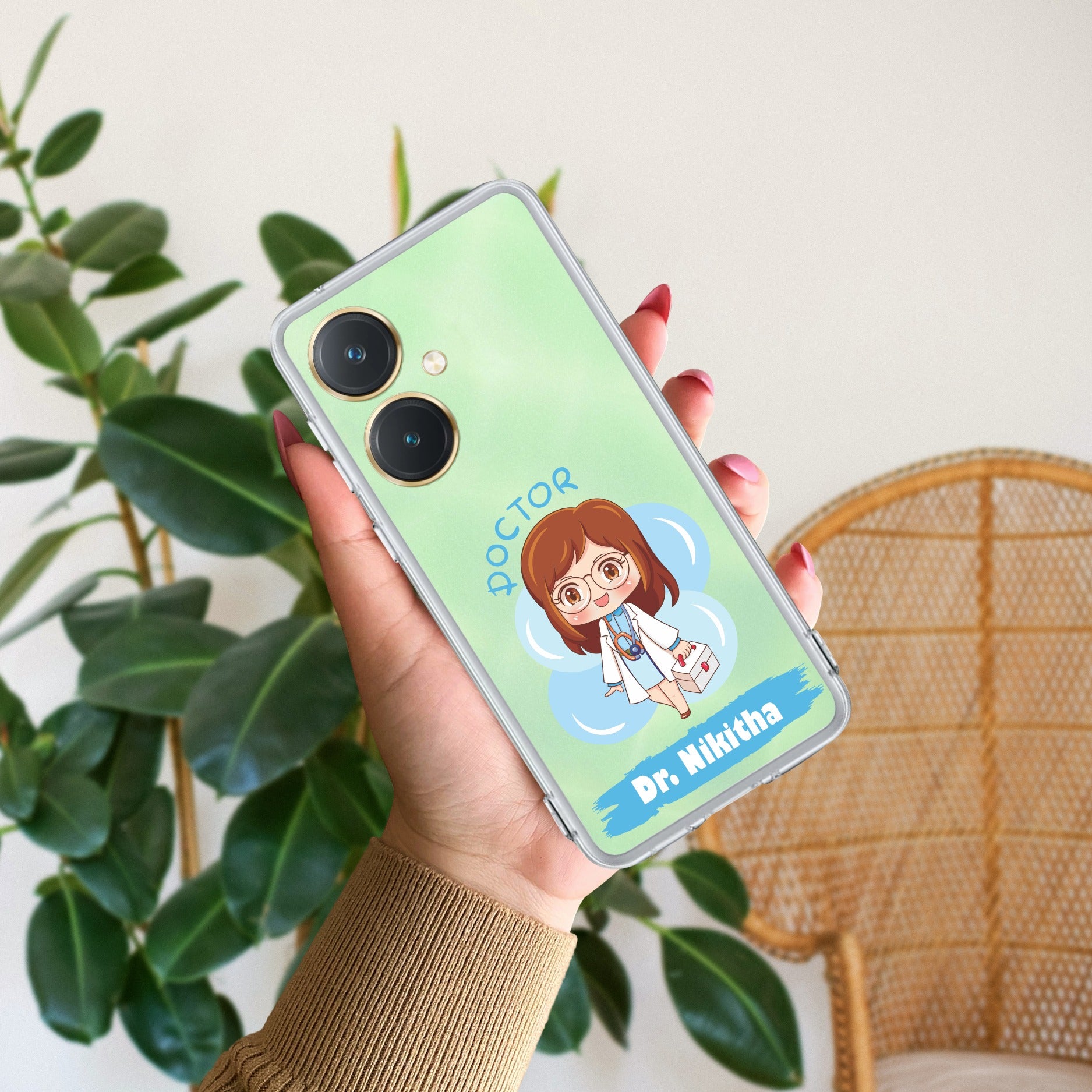 Future Doctor Customize Transparent Silicon Case For Vivo Y27 4G