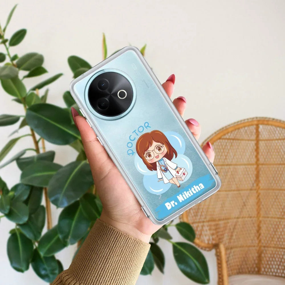 Future Doctor Customize Transparent Silicon Case For Vivo T1x