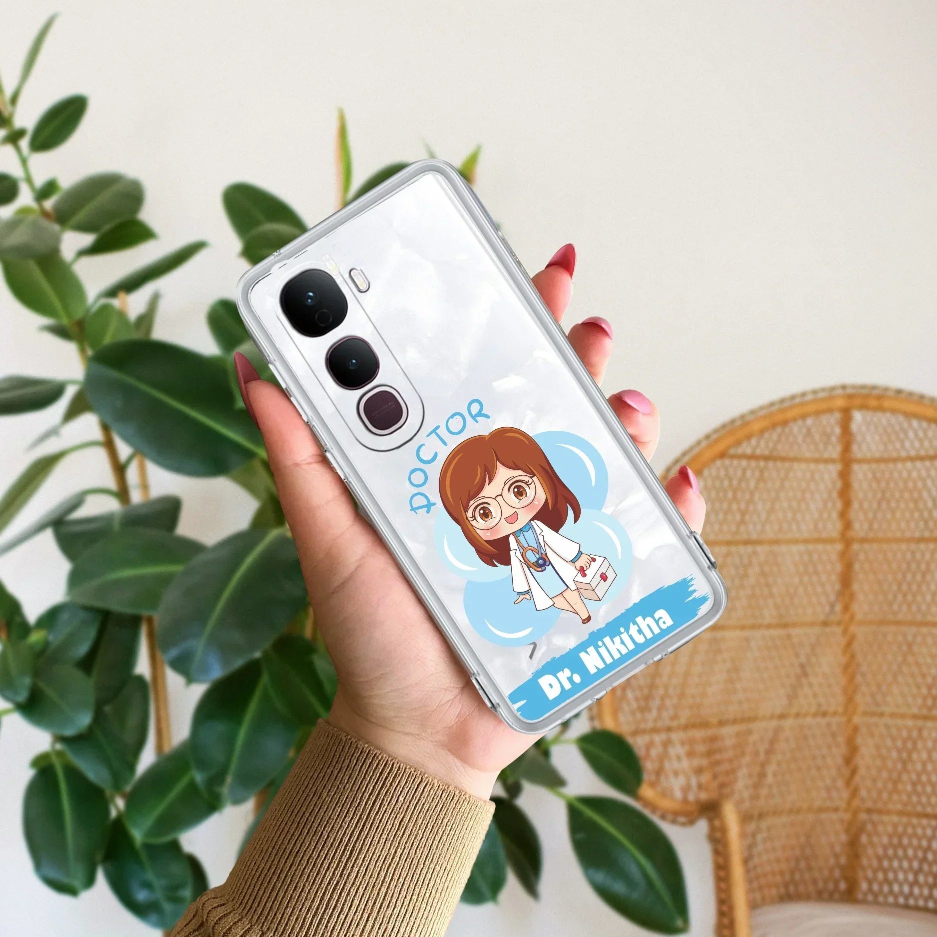 Future Doctor Customize Transparent Silicon Case For Vivo V40e 5G