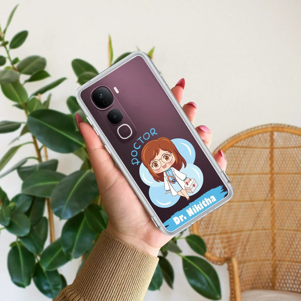Future Doctor Customize Transparent Silicon Case For Vivo V40 5G