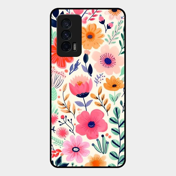 Garden of Delights Glass Case Cover For Iqoo 7 5G