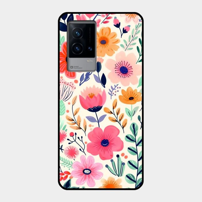 Garden of Delights Glass Case Cover For Iqoo 9 5G