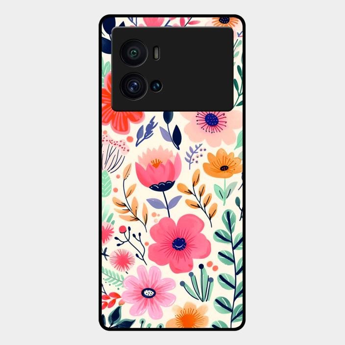 Garden of Delights Glass Case Cover For Iqoo 9 Pro 5G