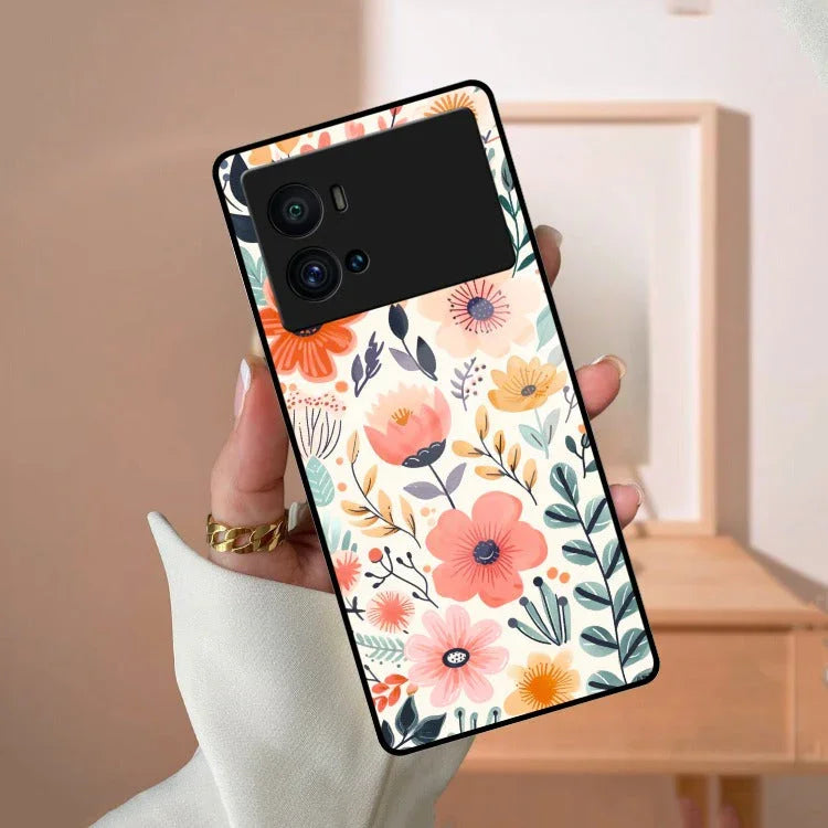 Garden of Delights Glass Case Cover For iQOO - ShopOnCliQ