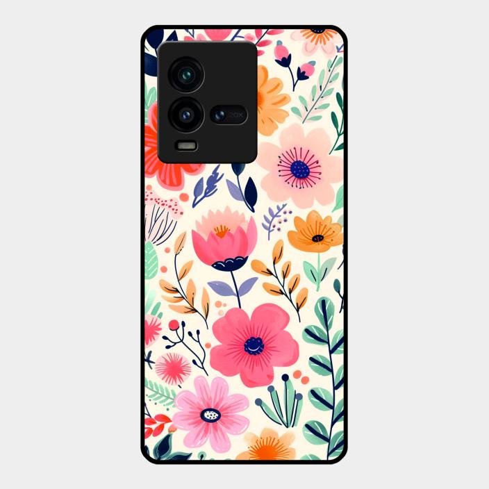 Garden of Delights Glass Case Cover For Iqoo 9T 5G