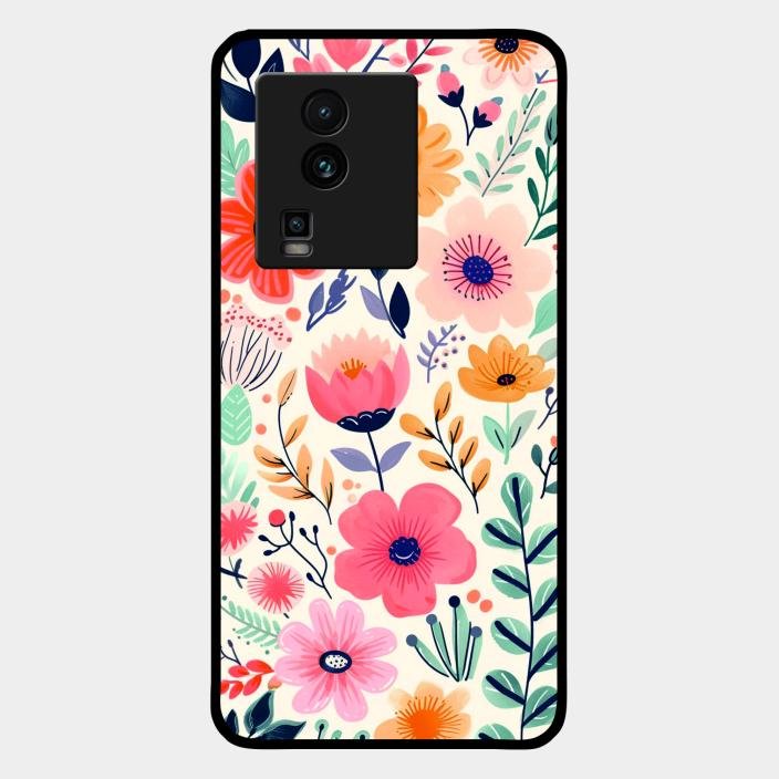 Garden of Delights Glass Case Cover For Iqoo Neo 7 Pro 5G