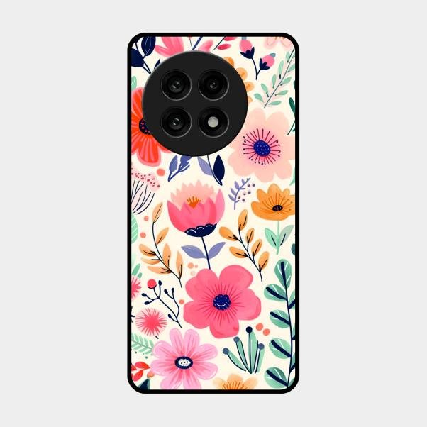 Garden of Delights Glass Case Cover For Oneplus 13R 5G