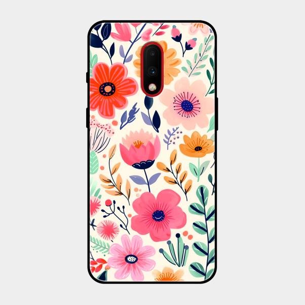 Garden of Delights Glass Case Cover For Oneplus 7