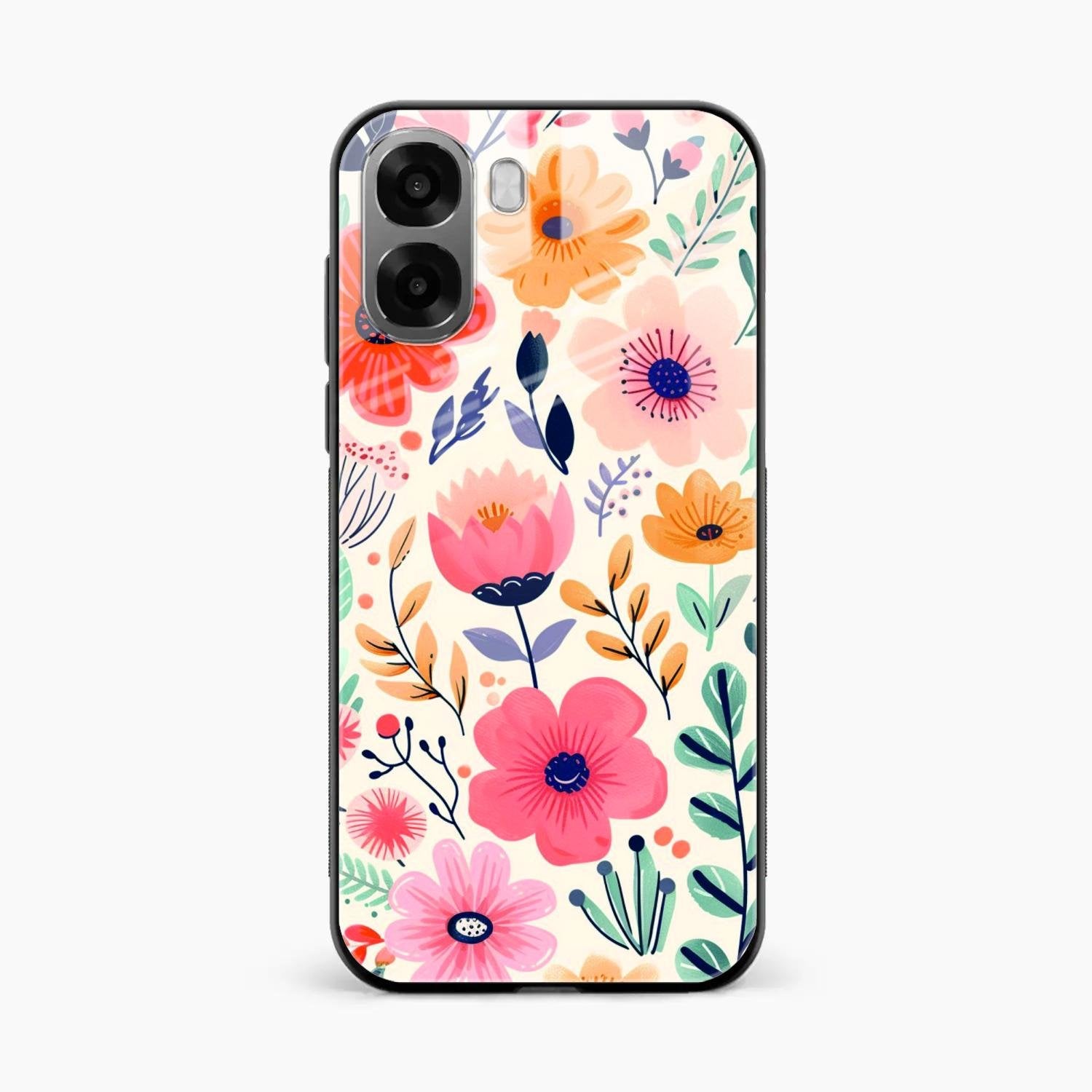 Garden of Delights Glass Case Cover For Oppo A6X 5G