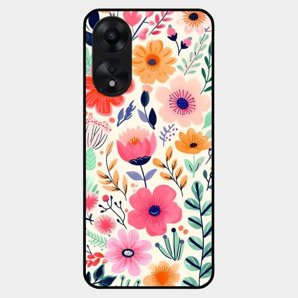 Garden of Delights Glass Case Cover For Oppo A78 5G