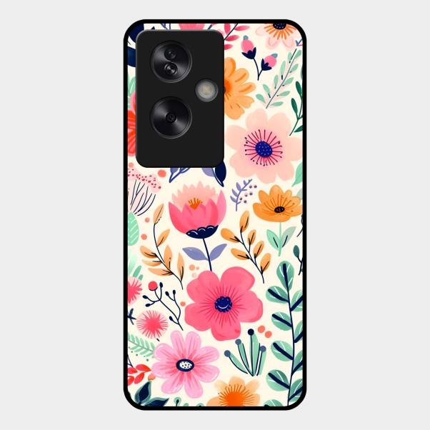 Garden of Delights Glass Case Cover For Oppo A79 5G