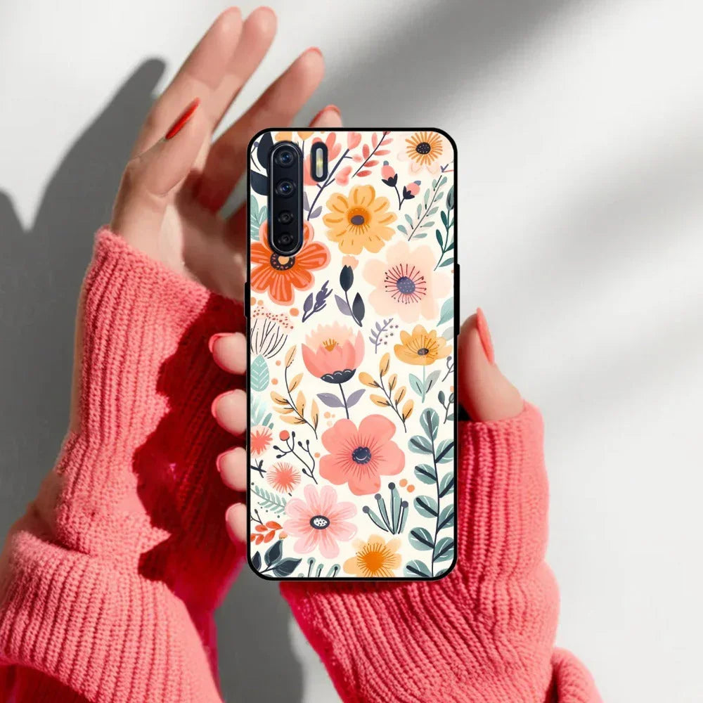 Garden of Delights Glass Case Cover For Oppo - ShopOnCliQ