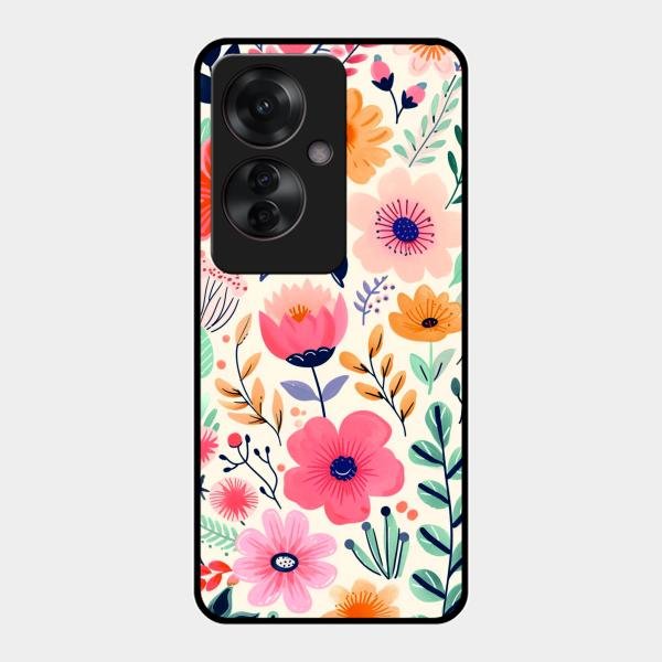 Garden of Delights Glass Case Cover For Oppo F25 Pro 5G