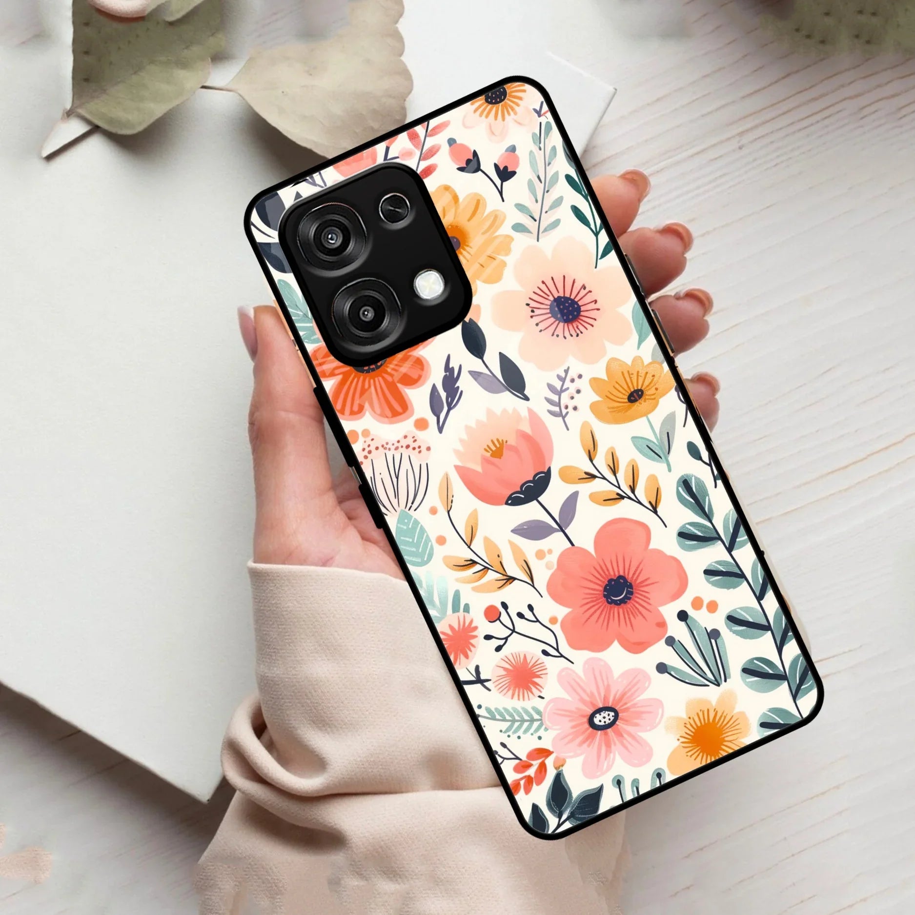Garden of Delights Glass Case Cover For Oppo