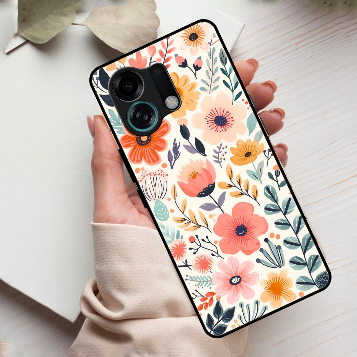 Garden of Delights Glass Case Cover For Oppo