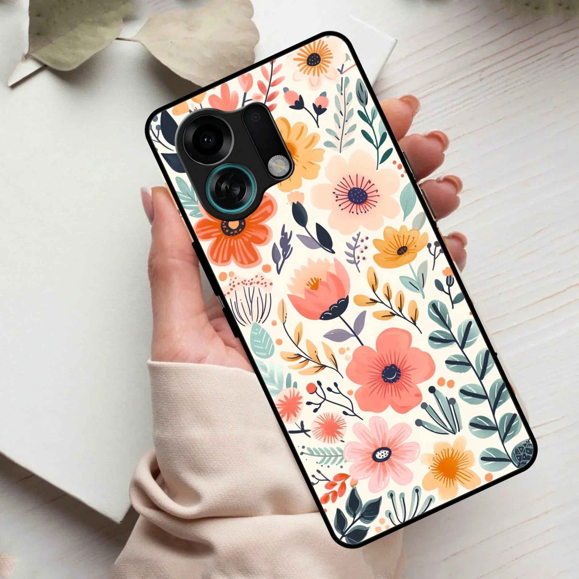 Garden of Delights Glass Case Cover For Oppo - ShopOnCliQ