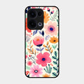 Garden of Delights Glass Case Cover For Oppo Reno 13 5G