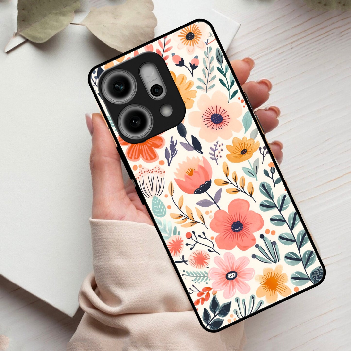 Garden of Delights Glass Case Cover For Oppo