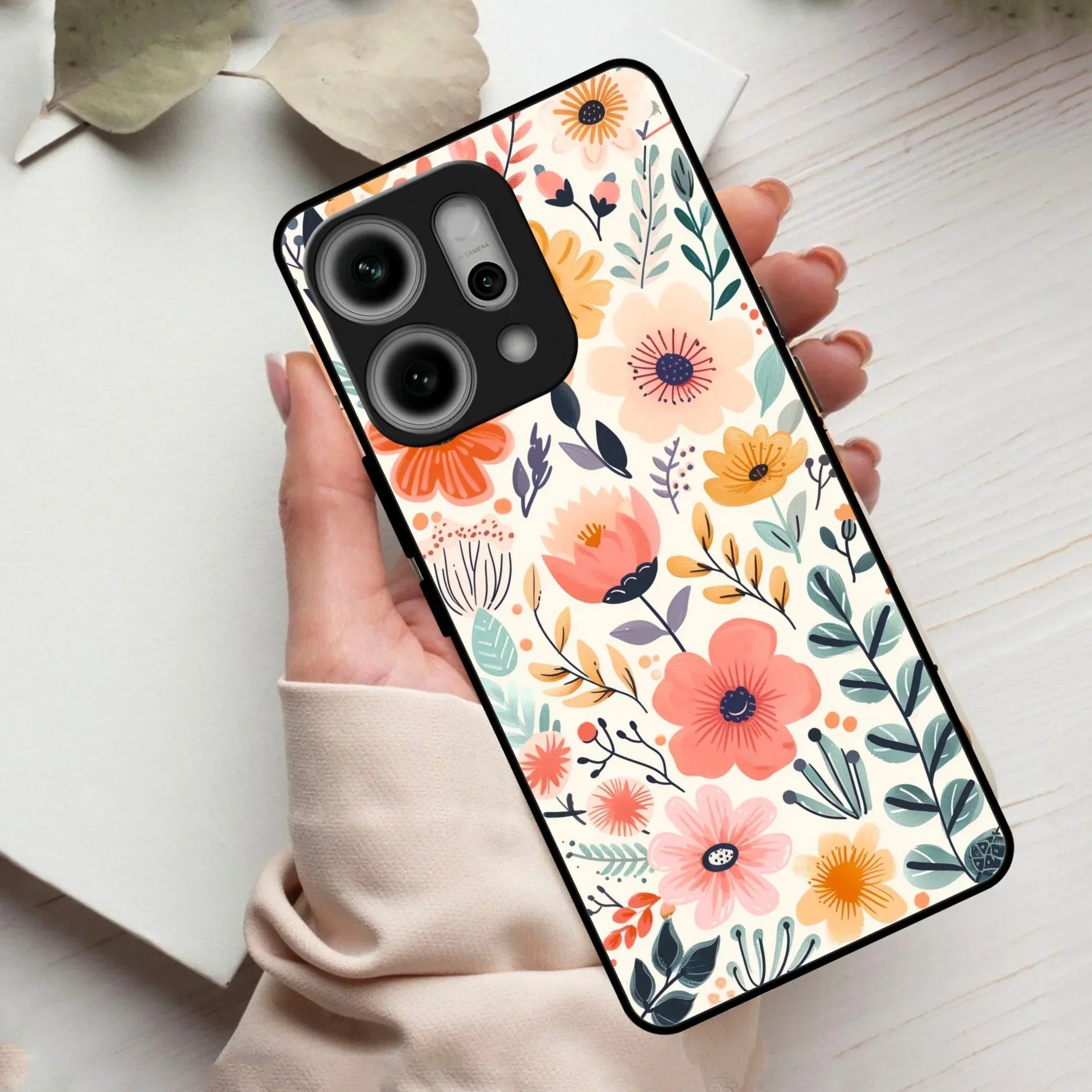 Garden of Delights Glass Case Cover For Oppo - ShopOnCliQ