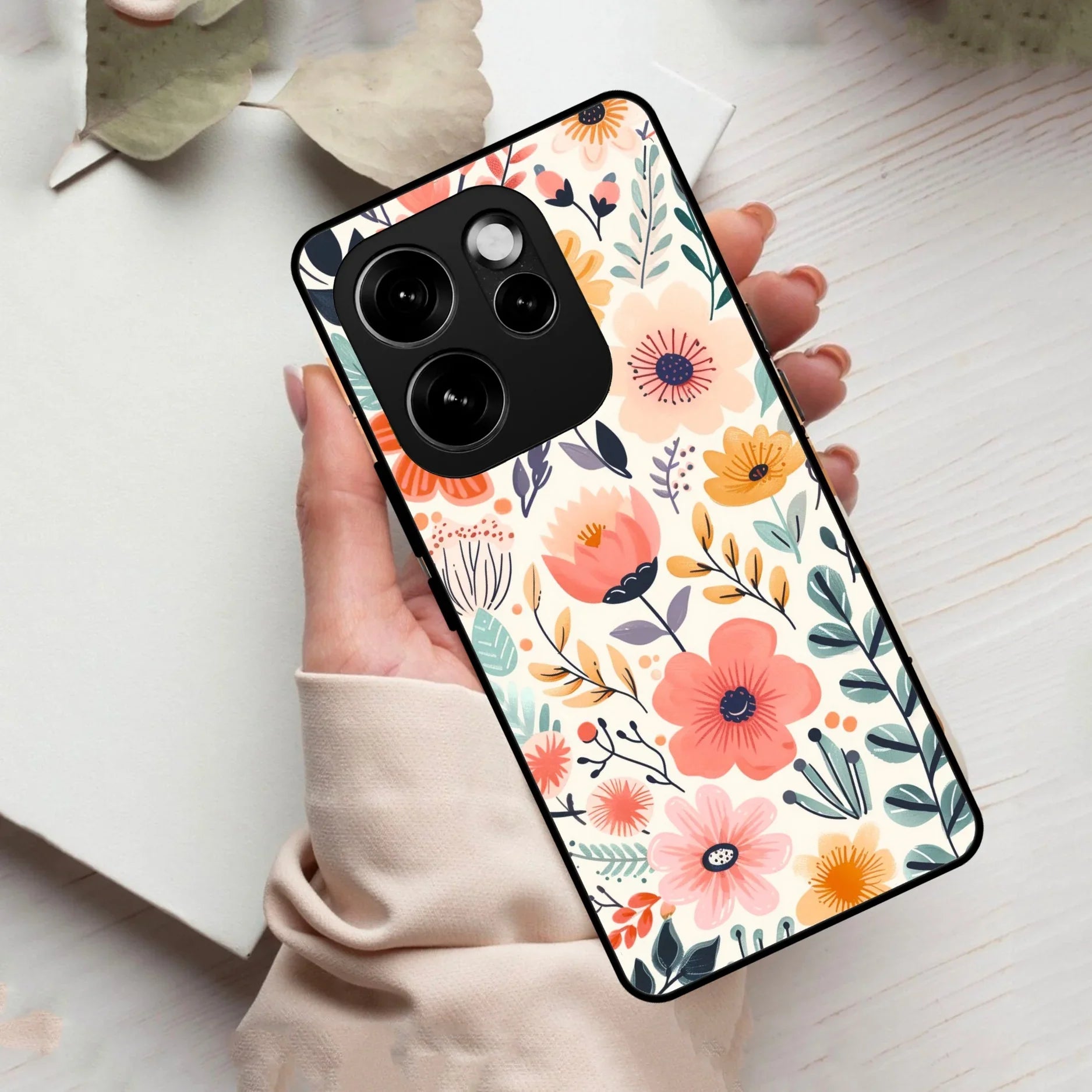 Garden of Delights Glass Case Cover For Oppo