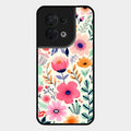Garden of Delights Glass Case Cover For Oppo Reno 8 5G