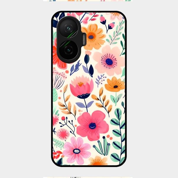 Garden of Delights Glass Case Cover For Poco F7 5G