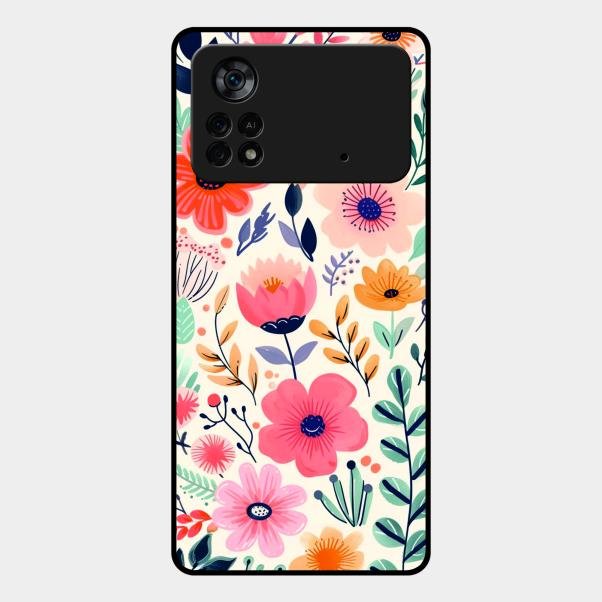 Garden of Delights Glass Case Cover For Poco X4 Pro 5G