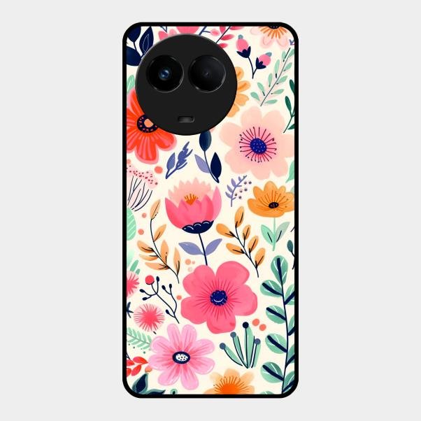 Garden of Delights Glass Case Cover For Realme 11 5G