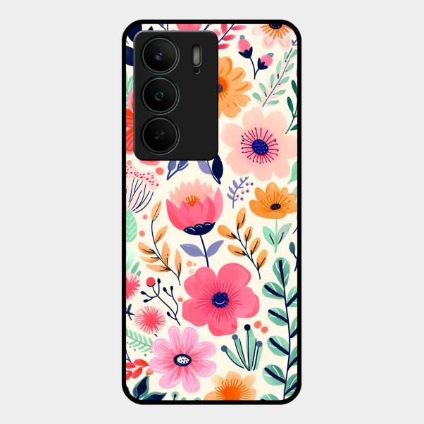 Garden of Delights Glass Case Cover For Realme C75 5G