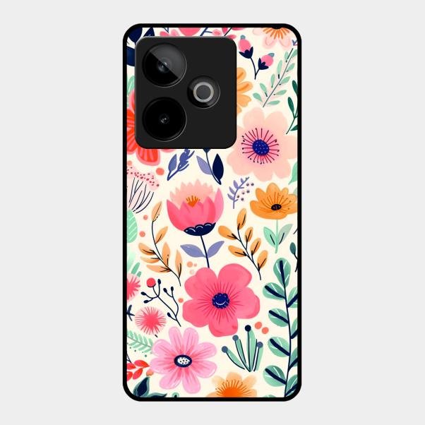 Garden of Delights Glass Case Cover For Realme Gt 7 5G